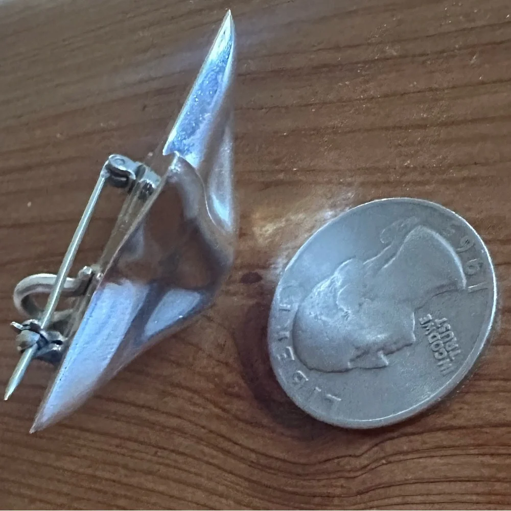 RARE Nestor Star Vintage Sterling Silver Pendant Pin 1980s